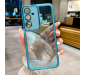 Phone Case For Samsung S23 Ultra S24 S21 FE S22 Plus M13 M33 M53 M14 M54 A55 Camera Protection Film Transparent Silicone Cover