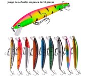 10 Pcs Fishing Lure Set Mini Fishing Hard Bait Minnow Floating Swing Crankbait Crazy Wobblers Artificial Bionic Crank Lures