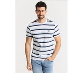 SIX VALVES - Camiseta de manga corta a rayas