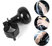 Rueda giratoria para volante de coche, botón de rotación del volante con mango eléctrico universal negro para coches, camiones, SUV, tractores, barcos, cortadoras de césped