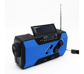 Radio portátil Power Bank Radio Meteorológica de emergencia with NOAA/AM/FM USB/solar/manivela de carga Alarma SOS y linterna, Radio Meteorológica de emergencia