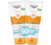 Eucerin Protector Solar SPF50+ Gel Crema Dry Touch Toque Seco 200 ml + 200 ml Duplo Promoción Eucerin