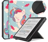 For Kobo Libra Colour Case 2024 7 Inch Multi-folding Stand Soft TPU Back Smart Shell for Kobo Libra Colour Cover Auto Sleep/Wake