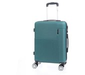 DAM Maleta trolley rígida ultraligera, de ABS de alta resistencia. Cerradura numérica, 4 ruedas giratorias 360°. 40x20x54 Cm.