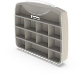 PLASTIKEN Titanium - Maletín Organizador de 25 cm con 12 Compartimentos. Ecru