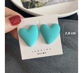 Korean Fashion Acrylic Love Stud Earrings for Women Simple Statement Matte Candy Color Heart Earrings Wedding Jewelry Gifts