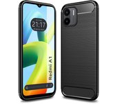 Funda Gel Tpu Tipo Carbon Negra para Xiaomi Redmi A1