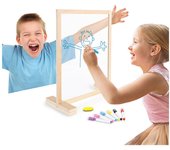 Akros Ventana Mágica para Dibujar y Escribir - Creatividad Ilimitada con Rotuladores Borrables