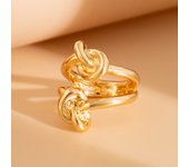 Lacteo 5 Styles Double-layer Smooth Wide Rings Trendy Fashion Cocktail Flat Ring Women Unique Creative Exaggerated Jewelry Gift