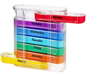 New Weekly 7 Days Pill Box Colorful Travel Medicine Holder Pill Box Organizer Tablet Storage Medicine Container Plastic Boxs