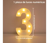 21cm Warm Light Up Mini Figure LED Night Lamp Number 0-9 Frame Digital Marquee Sign Wedding Birthday Christmas Decorations 2024