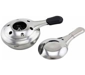 FMProfessional Quemador de Alcohol para Fondue y para Piedras para Carne, Estufa Portátil para Fondue Queso, Hornillo de Alcohol, Acero Inoxidable, 15x10x5 cm, 1 ud.