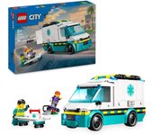 LEGO City Ambulancia de Emergencias Juguete de Construcción, Set de Juego de Médicos con Vehículo y Minifiguras, Regalo Educativo Montessori para Niños y Niñas de 5 Años o Más (60451)