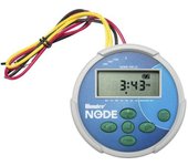 Programador de riego NODE600 Hunter Programador de riego autónomo a pilas para seis estaciones de riego. Funciona únicamente con electroválvulas a batería 9V de cualquier marca. 3 programas y 4 horas de inicio por programa. Pantalla digital LCD.
