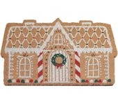 Felpudo de bienvenida navideño para exteriores, de fibra de coco natural, para decoración de porche, antideslizante, de microfibra ultra suave, decorativo, para sala de estar, dormitorio, 24 x 12 pulgadas