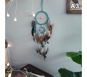 1Pc Indian Dream Catcher With Brown Feathers Wall Hanging Dream Catcher Bedroom Accessories Wind Chime Dream Catcher Home Decor