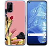 Tumundosmartphone Funda Gel Tpu para Realme 7 5G diseño Brochas Dibujos