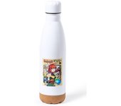 MERCHANDMANIA BIDON 750 ML ACERO INOXIDABLE CON ADORNO DE CORCHO Madougushi Dahliya Dahlia in Bloom magia tapon seguridad botella