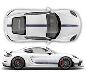 Pegatinas / Vinilos Franjas de Carrera finas estilo Martini compatible con coche Porsche Carrera / Cayman / Boxster