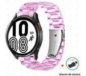 Transparent strap for Samsung Galaxy watch 4/classic/3/5/pro/Active 2 Glacier 20mm/22mm link bracelet huawei gt 3-pro-2-2e-band