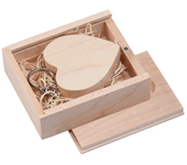 Wood Heart USB Flash Drive 128GB Free Key Chain Pen Drive 64GB Photography Wedding Gifts Memory Stick Wooden Pendrive 32GB 16GB