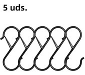 5/10/20 PCS S Hooks with Safety Buckle, Heavy Duty Metal S Shaped Hooks for Hanging Plants, Kitchen Utensil, Clothes, Pot,etc.