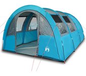 vidaXL Tienda de campaña túnel para 4 personas impermeable azul