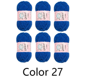 6pcs X50g Velvet Yarn With Glitter Polyester Crochet Yarn knit Scarf slipper Hat line Cushion Slippers threads