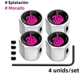 AQTQAQ 4Pcs/Set Anti-theft Aluminum Tire Valve Stem Caps, Metal with Rubber Ring, Dust Proof Cover Universal Fit for Cars, SUVs