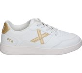 MUNICH | Zapatilla Munich Legit Kid 2 para Moda Joven – Deportiva en Color Blanco con Detalles en Dorado – Sneaker con Cordones – Estilo Casual – Versátiles – Combinables – Cómodas – Modelo 8022002
