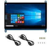 7 Inch Raspberry Pi 4/3/2/B/B+/A+ Monitor 1024x600 IPS 5-Points Capacitive Touchscreen Drive Free HDMI Display For Win 7/8/10