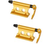 Soporte de montaje para horquilla de bicicleta de 2 piezas, soporte para bicicleta de coche, soporte para horquilla de bicicleta (amarillo)
