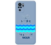 Tumundosmartphone Funda Silicona Líquida Azul para Xiaomi Redmi Note 10 / 10S diseño Agua Dibujos