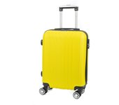 DAM Maleta de cabina Trolley en material ligero de ABS de alta resistencia. Cerradura numérica, 4 ruedas dobles extraíbles y giratorias 360°. 57x38x20Cm
