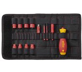 Wiha Juego de Destornilladores E Insertos de Llave de Vaso Slimvario® Electric en Surtido de 14 Unid. con Bolsa Plegable