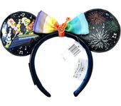 Disney Small World Mickey Mouse Headband Disneyland Minnie Ears HELLO/GOOD BYE Sequins Headwear Children Girl Toys Decoration