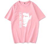 Messi Printed Short Sleeved T-shirt M10 Barcelona Jersey Football Jersey Sports Short Sleeved Top