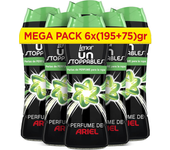 Pack De LENOR UNstoppables Perlas de Perfume para la Ropa, 133 Lavados (6 x 270g), Suavizante  Potenciador de Frescor con Fragancia Violeta Fresca/ Fresh / Ariel