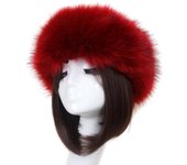 Women Thick Fluffy Plush Hat Winter Warm Soft Skiing Headband Ear Head Warmer