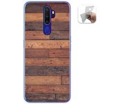 Tumundosmartphone Funda Gel Tpu para Oppo A9 2020 diseño Madera 03 Dibujos