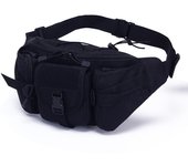 Riñonera multifuncional para deportes al aire libre, bolso de pecho impermeable de camuflaje de color sólido multifuncional para exteriores, bolso de hombro