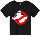 Summer Boys/Girls 4-14t Cartoon Cotton Funny Ghostbusters Game Print Short Sleeve Children T-Shirt
