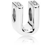Pandora Joyería Charm Letra U 797475 , para Mujer
