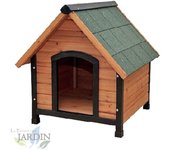 Suinga Caseta para Perros de Madera 77x88x79 Cm con Amplia Movilidad y Diferentes Compartimentos
