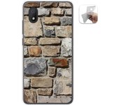 Tumundosmartphone Funda Gel Tpu para Alcatel 1B 2020 diseño Ladrillo 03 Dibujos