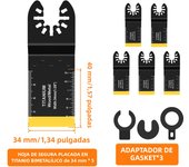 10/5pc Oscillating Saw Blades 34/68mm Titanium Multitool Cutter Blade for Wood Plastic Metal Cutting Sharp Wear Resistant Blade