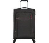 Maleta Mediana American Tourister Crosstrack Spinner Expansible 67cm/ 67.5x42x27.5cm/ 4 Ruedas/ Gris y Rojo