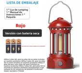 European Roman Pillar Vintage Camping Lantern Creative Atmosphere Flashlight Outdoor Lighting Lamp With Hook Warm White Light