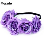 Girl Crown Floral Rose Flower Headband Hairband Wedding Hair Garland Headpiece