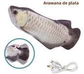 Pet Cat Pet Dog Soft Plush Toy USB Charging Simulation Fish Interactive Training Grinding Teeth Pet Chewing Toy